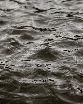 Deep dark water background, grayscale Stock Photos