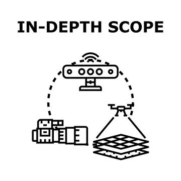 Deep data analysis and advanced scanning technology 库存插图