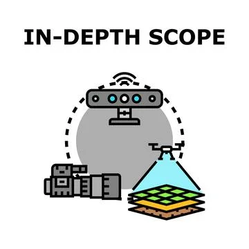 Deep data analysis and advanced scanning technology Stock Illustration