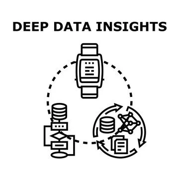 Deep data insights processing with wearable technology 스톡 일러스트
