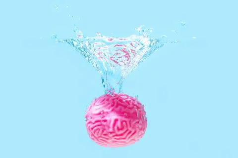 Deep Dive: Submerged Human Brain Stockfoto's