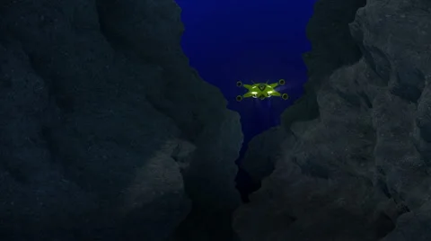 Deep Diving Submarine Stock Footage 58742393