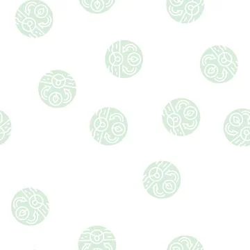 Deep ecology glyph seamless pattern Stock Illustration