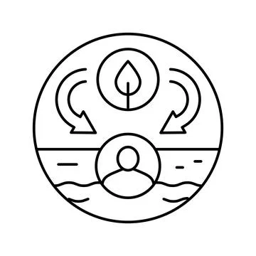 Deep ecology line icon vector illustration Ilustración de archivo