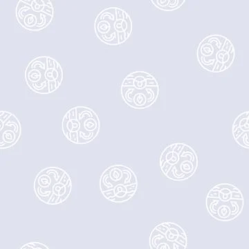 Deep ecology line seamless pattern Stock Illustration