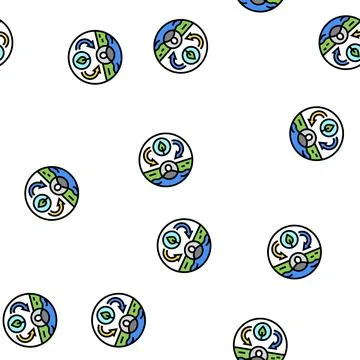 Deep ecology vector seamless pattern Ilustración de archivo