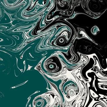 Deep Emerald and Silver Liquid Tech Matrix Loop 스톡 일러스트