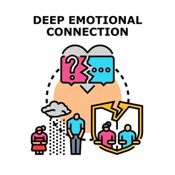 Deep emotional connection breakdown and relationship problems Stock Illustration