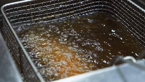 Deep Fired potatoes and vegetables Stock Footage 120071719