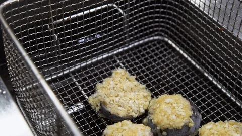 Deep Fired potatoes and vegetables Stock Footage 120071958