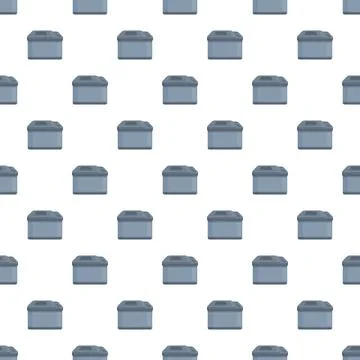 Deep freezer appliance pattern on white background Stock Illustration