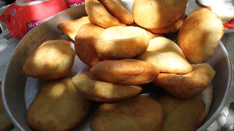 Deep fried bread Stock Footage 245984400