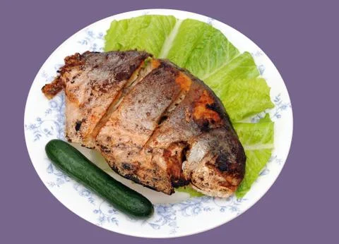 Deep fried butter fish Stock Photos
