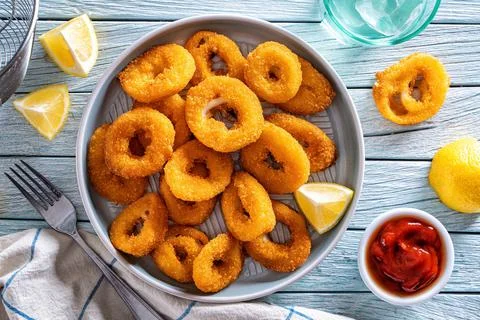 Deep Fried Calamari Stock Photos