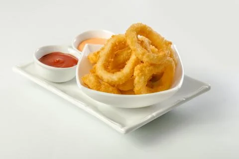 Deep Fried Calamari Rings Stock Photos