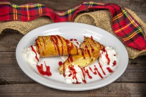 Deep Fried Cheese Cake 库存照片
