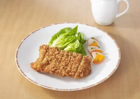 Deep fried chicken cutlet Stock Photos
