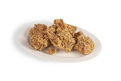 Deep fried chicken on dish Stock Photos