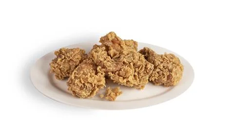 Deep fried chicken on dish Stock Photos
