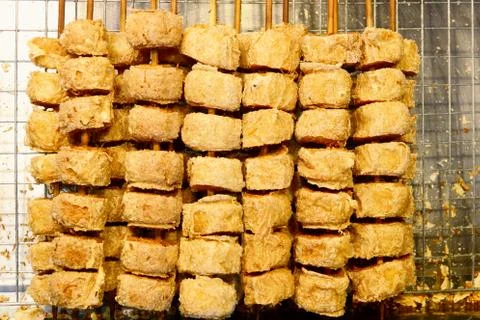 Deep Fried Chicken Roll or Hoi Jo, Thai food Stock Photos
