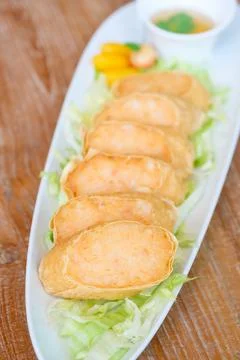 Deep Fried Chicken Roll Stock Photos