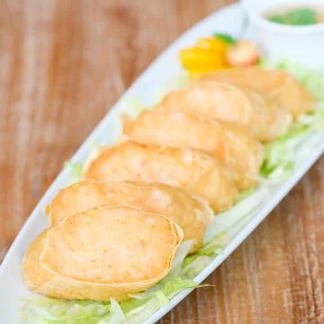 Deep Fried Chicken Roll Stock Photos
