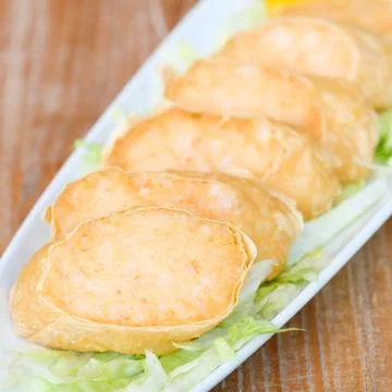 Deep Fried Chicken Roll Stock Photos