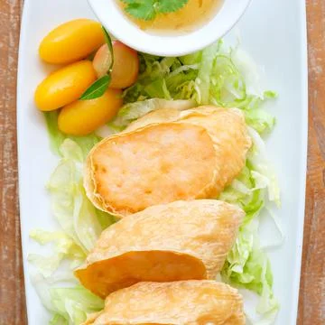 Deep Fried Chicken Roll Stock Photos