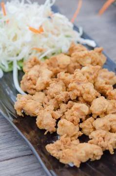 Deep fried chicken tendons 스톡 사진
