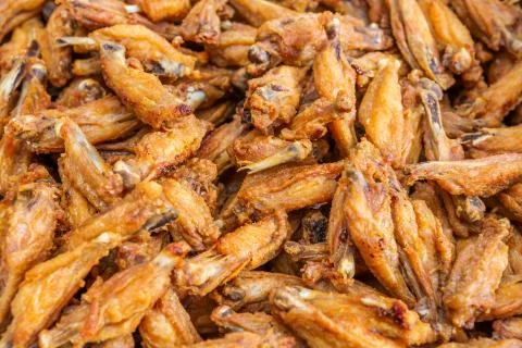 Deep fried chicken wings Stock Photos