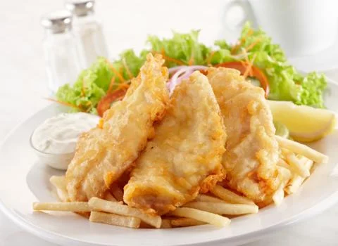 Deep fried cobia Stock Photos
