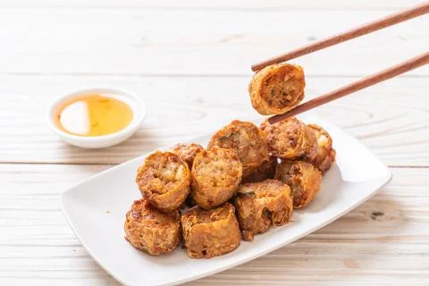Deep Fried Crab Roll Foto stock