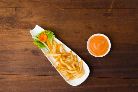 Deep fried crispy fish Stock Photos