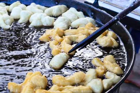 Deep-fried dough stick Stock Photos