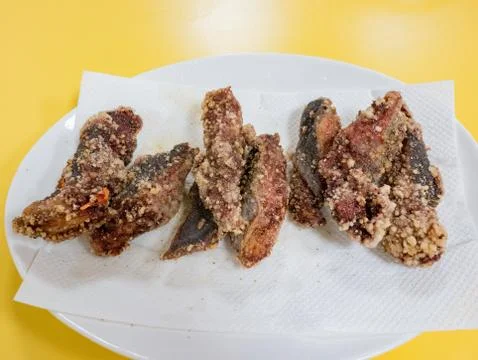 Deep fried eel fish Foto stock