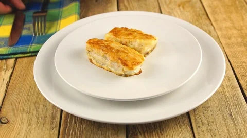 Deep Fried Fish battered Stock Footage 108448472