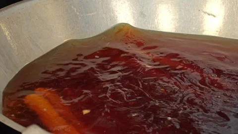 Deep fried fish cake in hot oil. Stock Footage 304939587