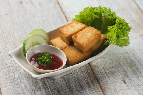 Deep fried fish cakes Stock Photos