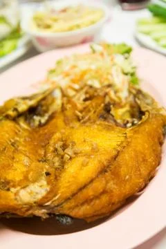 Deep-fried marinated snapper Stock Photos