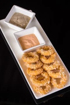 Deep Fried Onion Rings Stock Photos