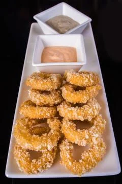 Deep Fried Onion Rings Stock Photos