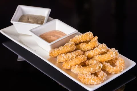 Deep Fried Onion Rings Stock Photos