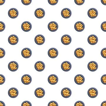 Deep fried potato wedges fast food seamless pattern Stock Illustration