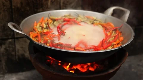 Deep Fried Red Chili Stock Footage 165845696