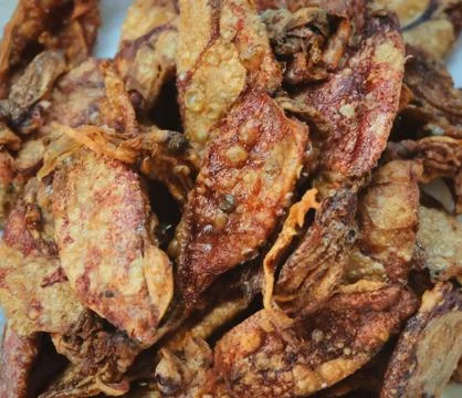 Deep Fried Salty Squid or Octopus Stock Photos
