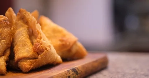 Deep Fried Samosa Stock Footage 118781048