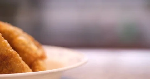 Deep Fried Samosa Stock Footage 118781100