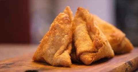 Deep Fried Samosa Stock Footage 118781200