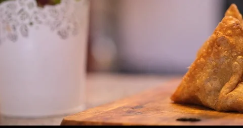 Deep Fried Samosa Stock Footage 118781383