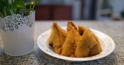 Deep Fried Samosa Stock Footage 118781664